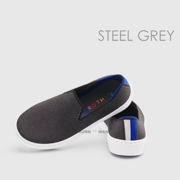 Rothy’s The Kids Sneaker Steel Grey Slip On - Picture 1 of 10